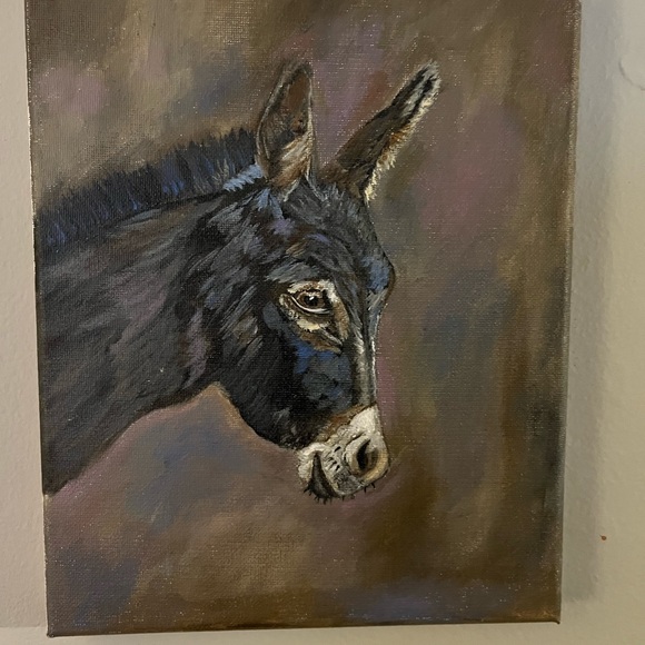 Origami donkey on canvas by Leah Smith - Picture 2 of 2